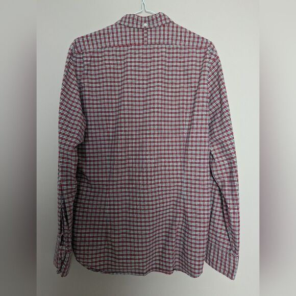 J. Lindeberg Men's button down shirt Bobby Oxford – Red Green Check L, Cotton - Picture 7 of 9